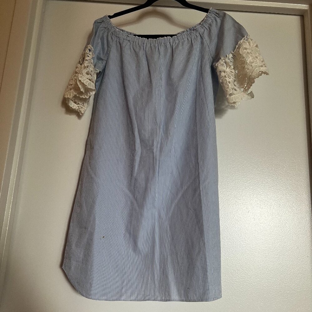 SAKS FIFTH AVENUE Searsucker Cover-Up/Dress